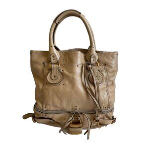 CHLOE LEATHER PADDINGTON SHOPPER TOTE HANDBAG